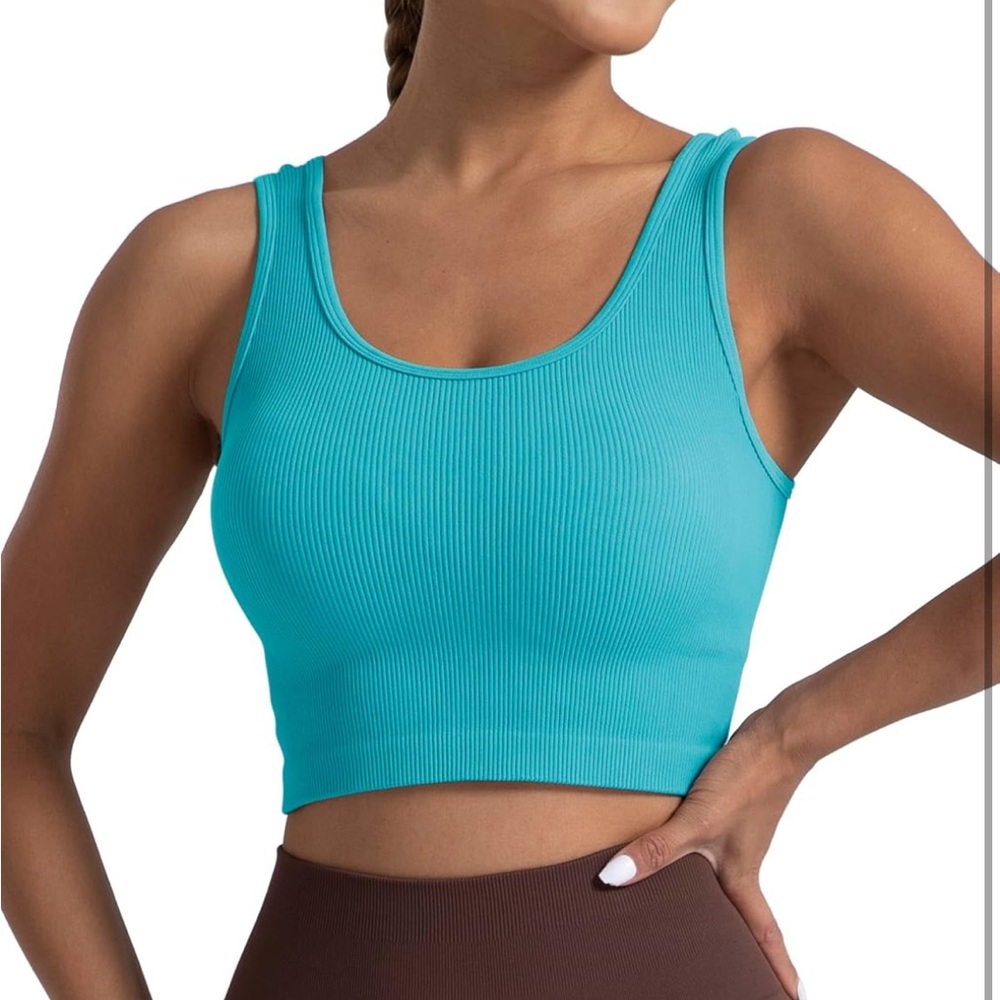Garage Blue Ribbed Tank Top - Picture 2 of 5